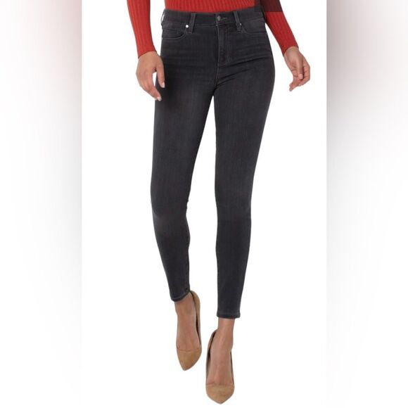 Liverpool High rise ankle skinny petite jeans size 10P / 30 NWT meteorite black - Picture 2 of 13